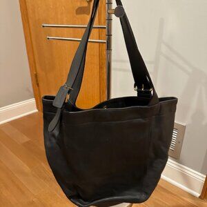 Coach 4082 Tote Bag Semi-Shoulder Navy Leather Purse Pocketbook